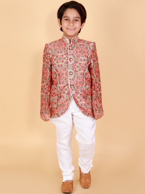 

KID1 Boys Red & White Two Piece Printed Suits