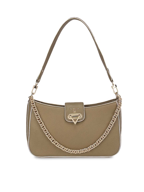 

Da Milano Green Leather Structured Shoulder Bag