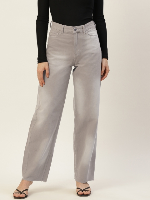 

Malachi Women Grey Urban Straight Fit High-Rise Light Fade Jeans