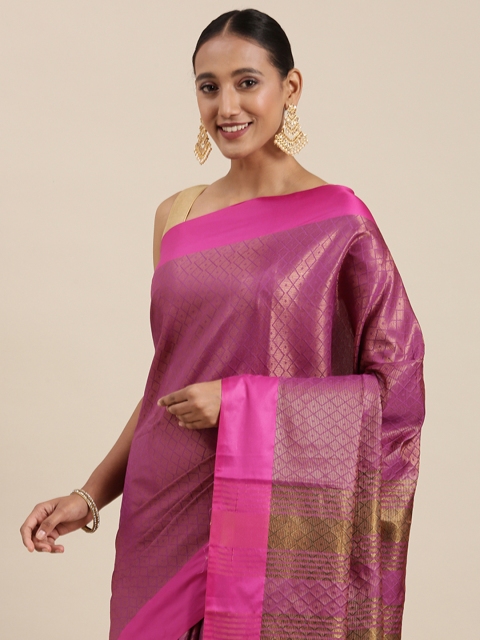 

Pothys Pink Woven Design Dual-Toned Art Silk Saree