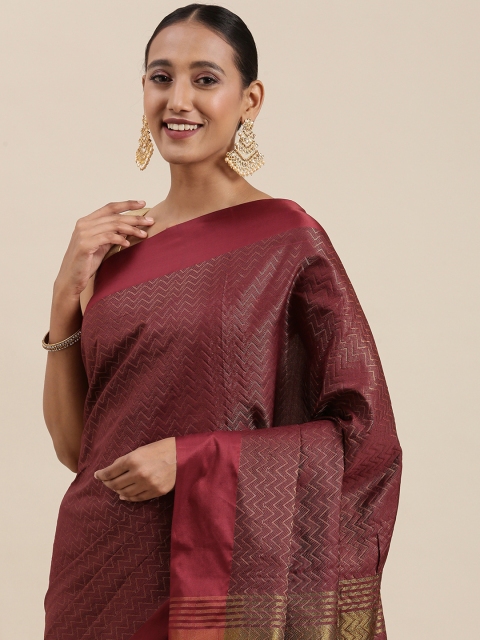 

Pothys Maroon Woven Design Art Silk Saree
