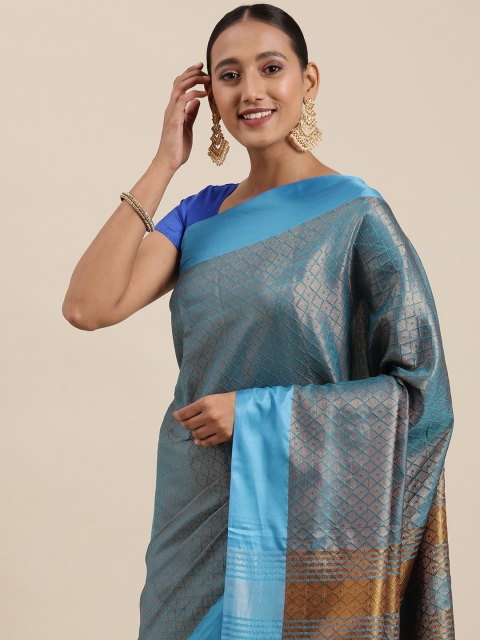 

Pothys Blue Woven Design Art Silk Saree