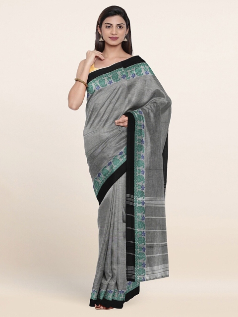 

Pothys Grey & Black Pure Cotton Saree