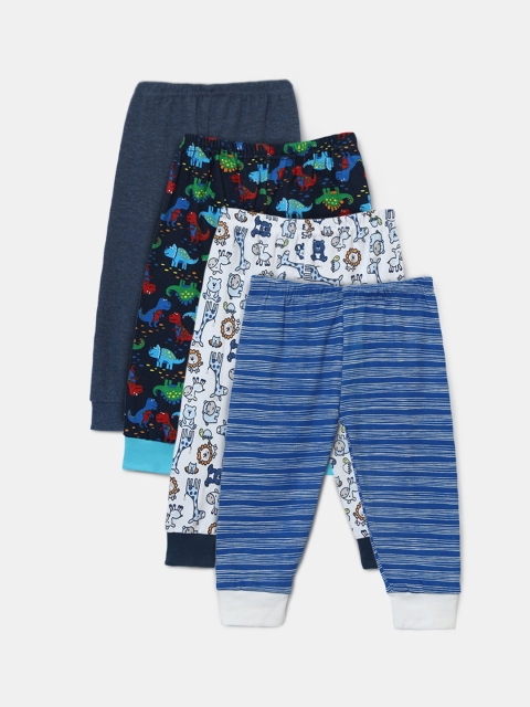 

Hopscotch Boys Pack Of 4 Printed Relaxed Fit Joggers, Multi