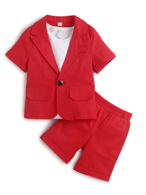 

Hopscotch Boys Red & White T-shirt with Shorts with Jacket