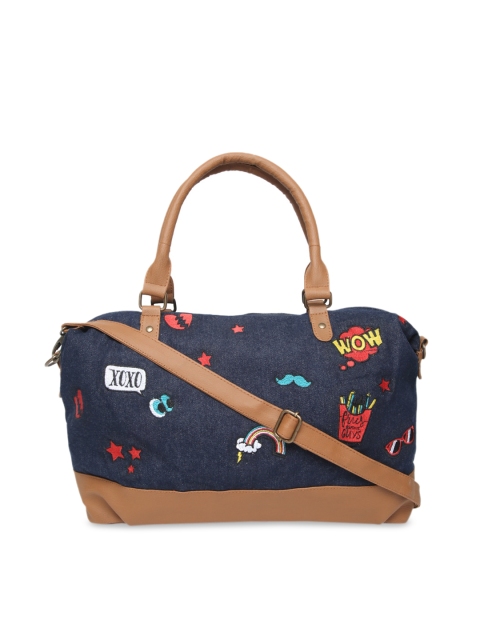 

Kanvas Katha Multicoloured Embellished PU Oversized Bowling Handheld Bag, Multi
