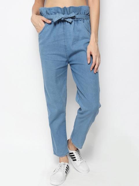 

Fleurt Women Blue Comfort Low Distress Printed Jeans