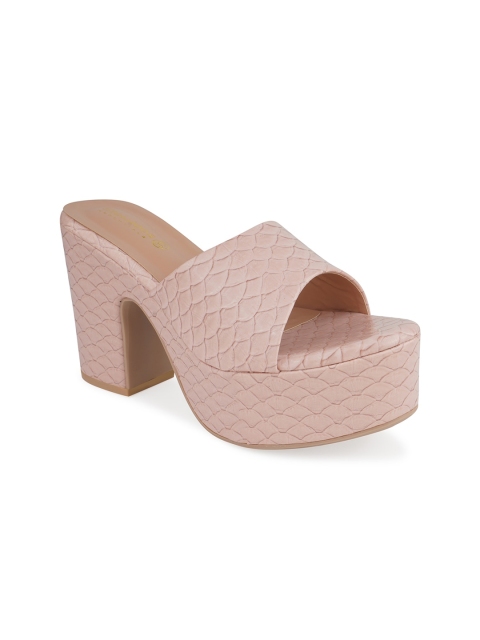 

Stelatoes Pink Printed Block Sandals
