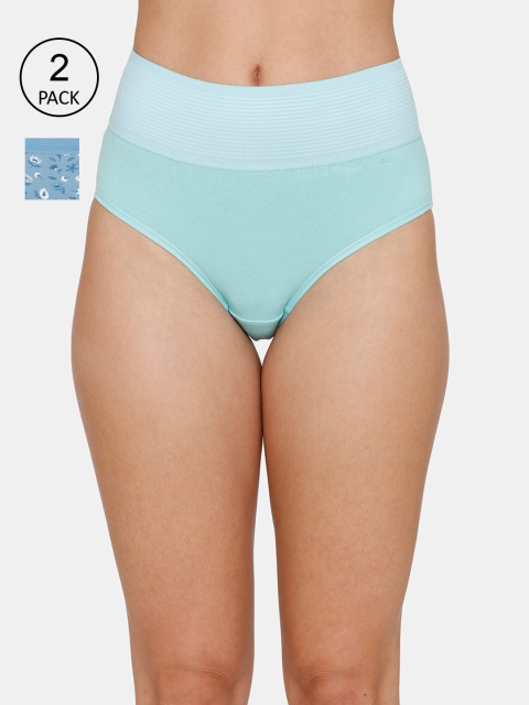 

Zivame Women Pack of 2 Assorted Hipster Briefs ZI2685FASHHASTP, Blue