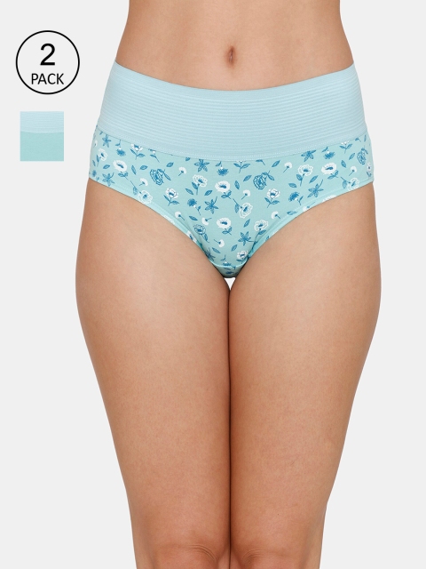 

Zivame Women Pack Of 2 Assorted High-Rise Hipster Briefs