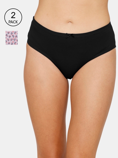 

Zivame Women Pack Of 2 Assorted Hipster Briefs