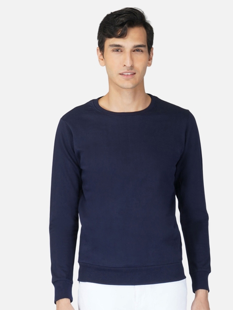 

Tinted Men Navy Blue Solid weatshirt