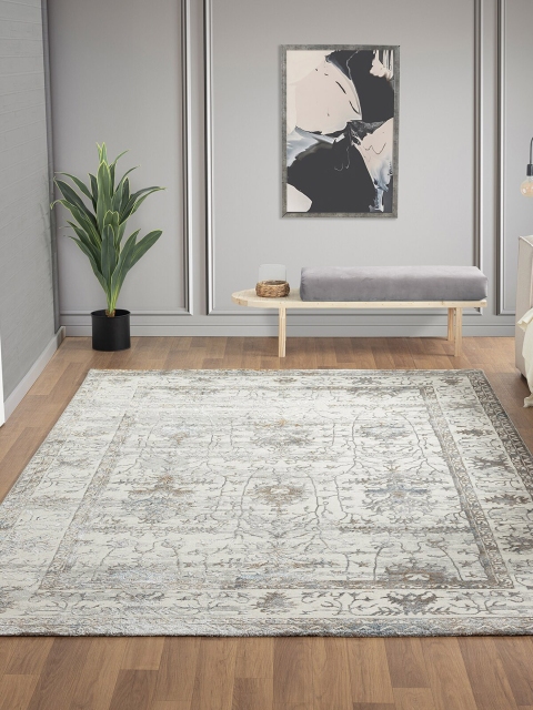 

OBSESSIONS Cream Colored Ethnic Motif Contemporary Carpets