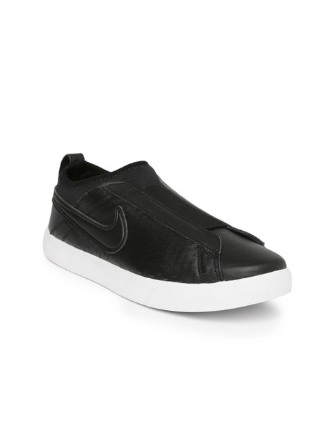 

Nike Women Black Leather Racquette 17 Slip-On Sneakers