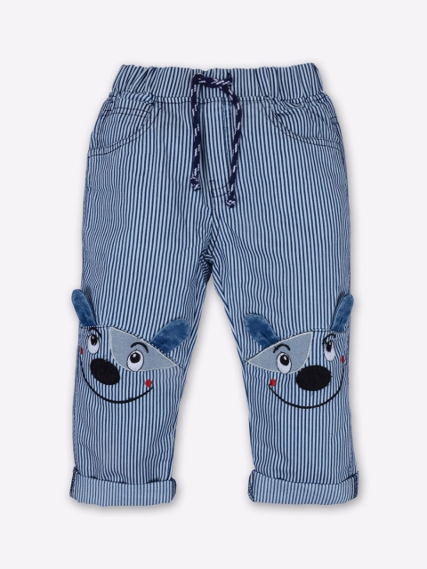 

Little County Boys Blue Embroidered Stretchable Jeans