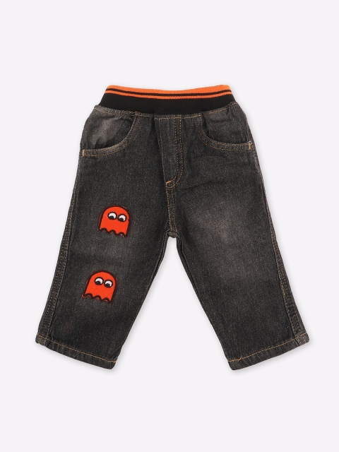 

Little County Boys Black Embroidered Stretchable Jeans