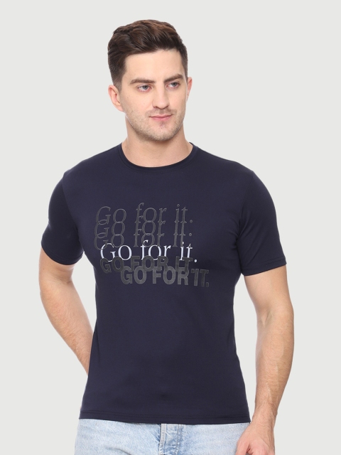 

Mark Leute Men Blue Typography Printed T-shirt