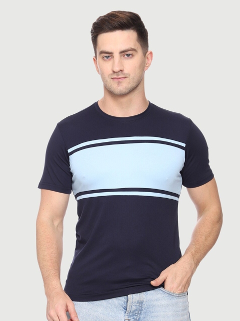 

Mark Leute Men Blue Colourblocked T-shirt
