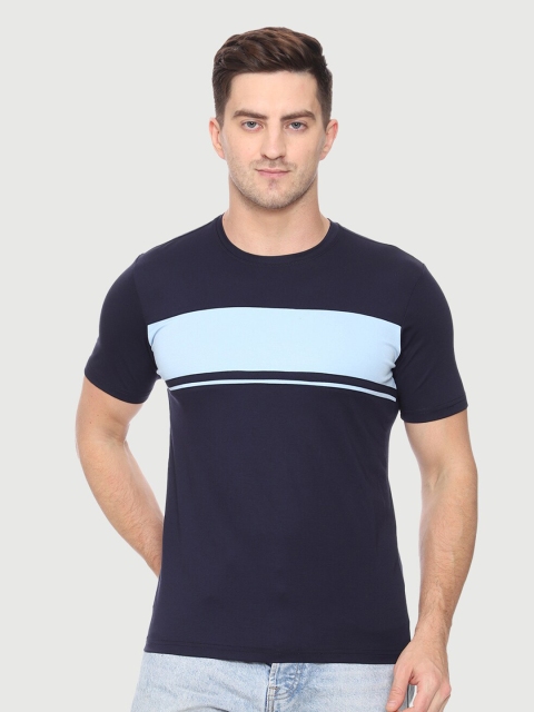 

Mark Leute Men Blue Monochrome T-shirt