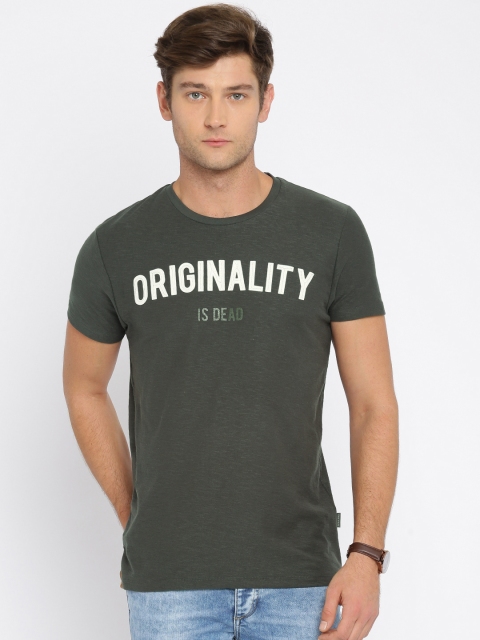 

Jack & Jones Men Grey Printed Round Neck T-shirt
