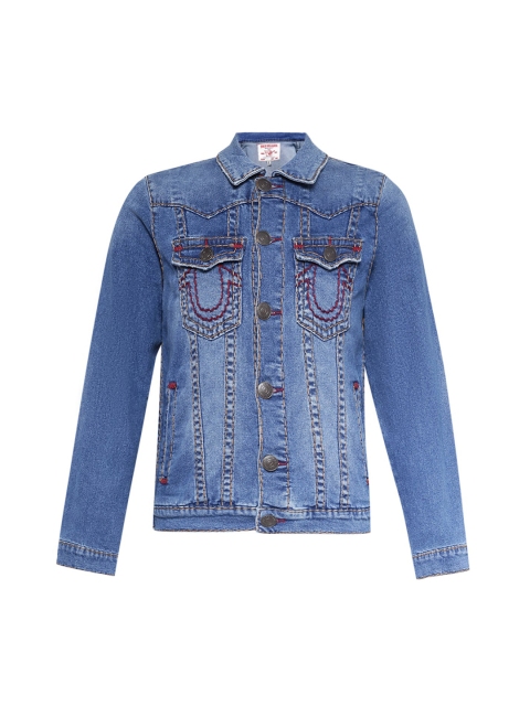 

True Religion Men Blue Washed Lightweight Denim Jacket