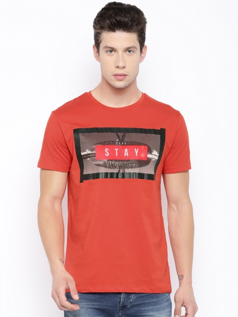 

Jack & Jones Men Red Printed T-Shirt