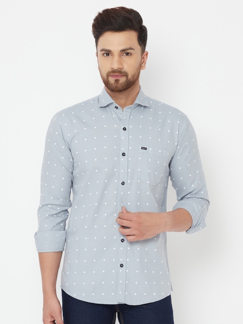 

JOLLY'S Men Grey Straight Printed Casual Shirt