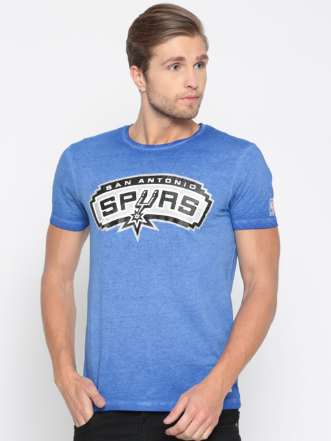 

Jack & Jones Men Blue Printed Round Neck T-shirt