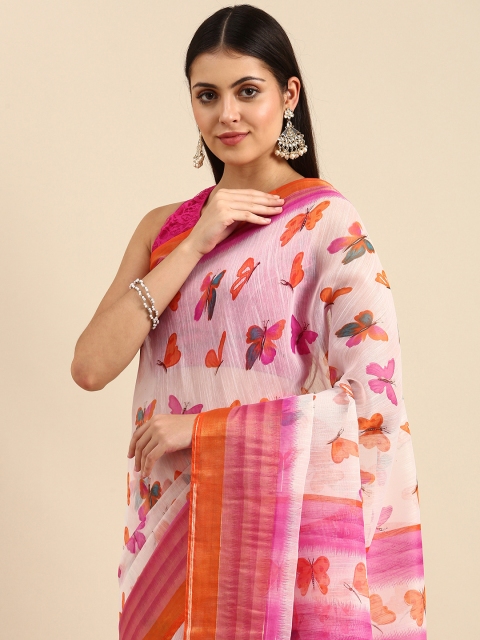 

Anouk Off White Ethnic Motifs Bhagalpuri Saree