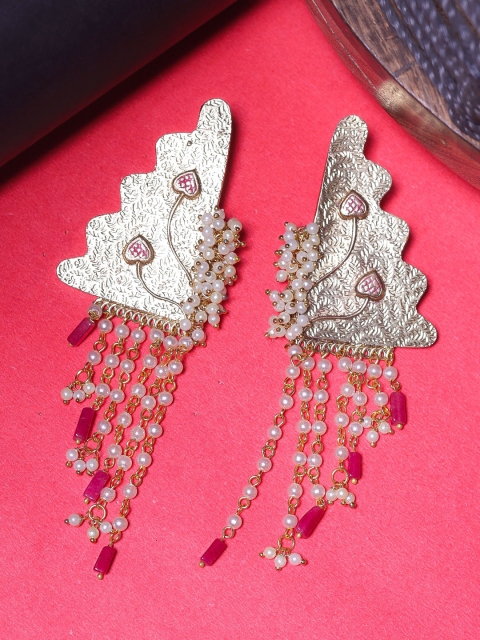 

DIVA WALK Red Contemporary Jhumkas Earrings