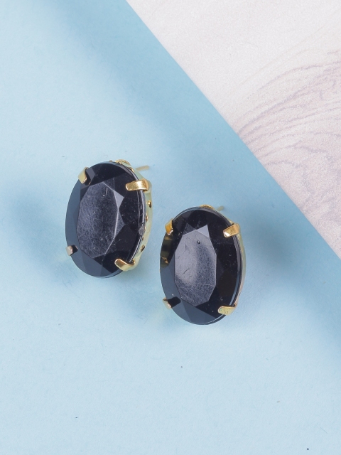 

DIVA WALK Black Contemporary Hoop Earrings