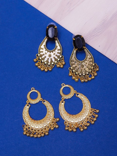 

DIVA WALK Gold-Toned Contemporary Drop Earrings