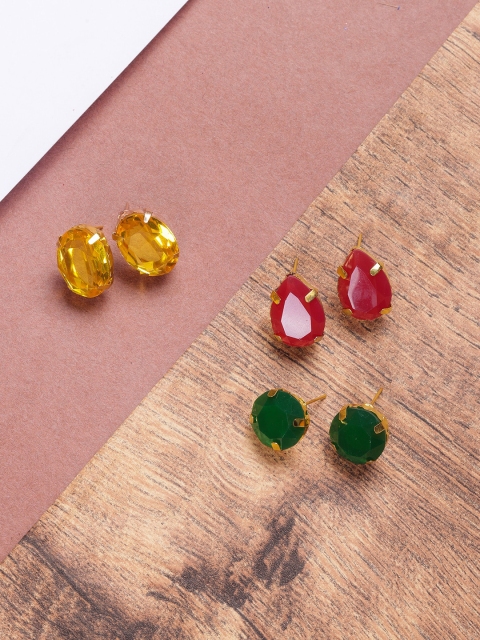 

DIVA WALK Yellow Contemporary Studs Earrings