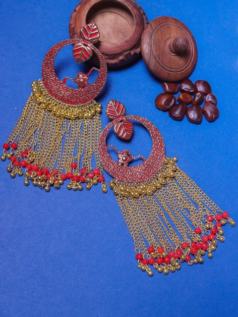 

DIVA WALK Red Contemporary Drop Earrings