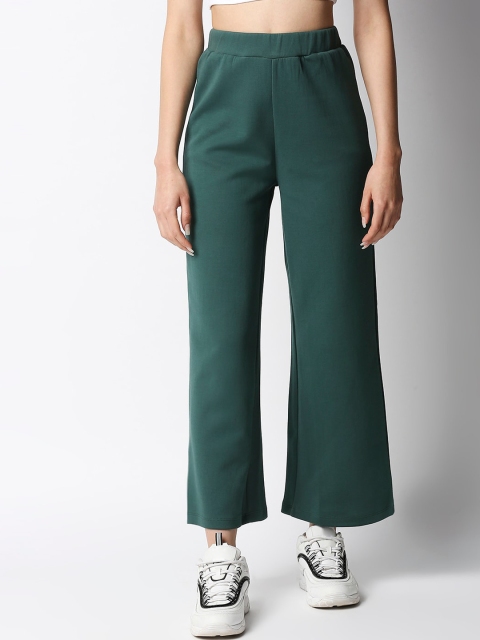 

Disrupt Women Green Smart Flared Trousers