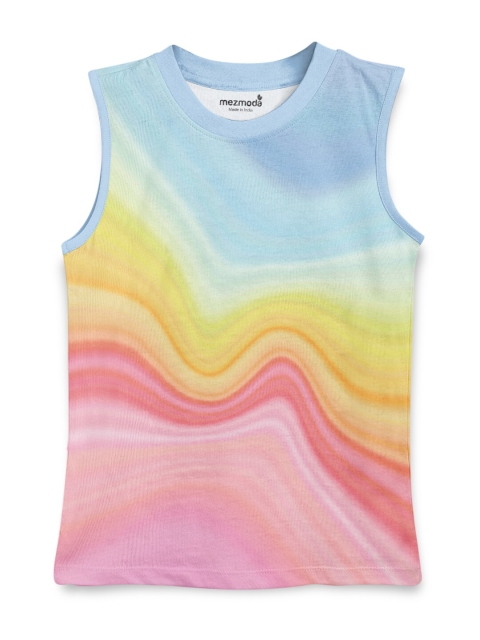 

mezmoda Girls Multicoloured Printed T-shirt, Multi