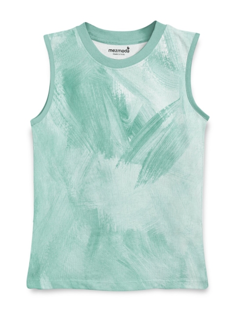 

mezmoda Girls Sea Green Printed T-shirt