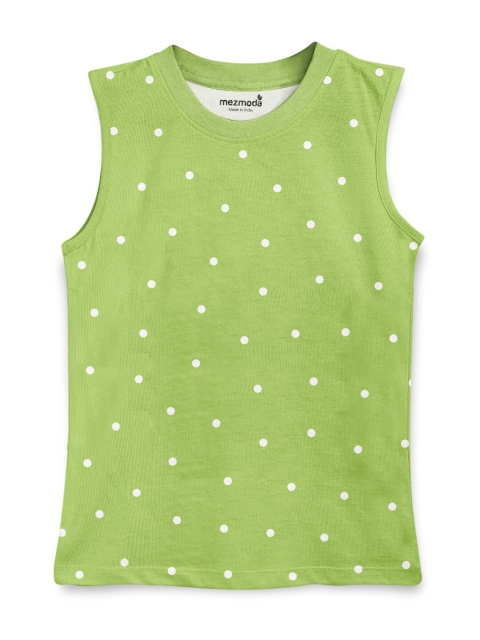 

mezmoda Girls Green Printed T-shirt