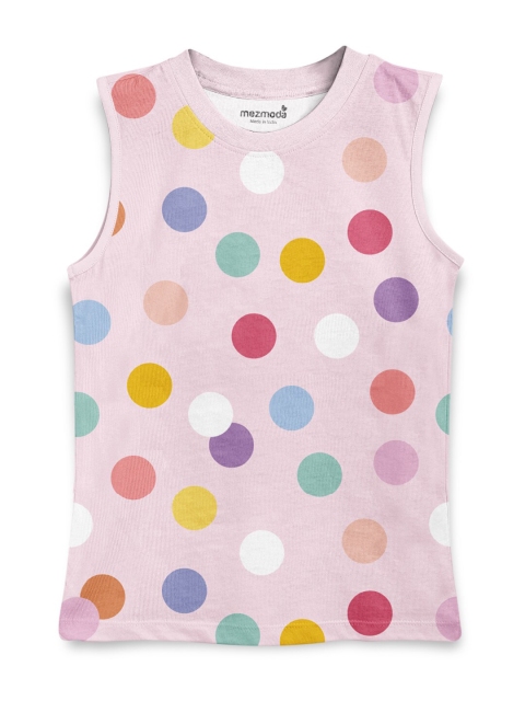 

mezmoda Girls Pink Printed T-shirt