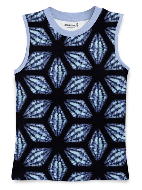 

mezmoda Girls Navy Blue Printed T-shirt