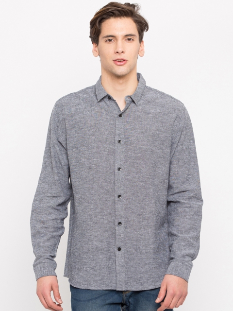 

Jack & Jones Men Grey Regular Fit Solid Casual Shirt