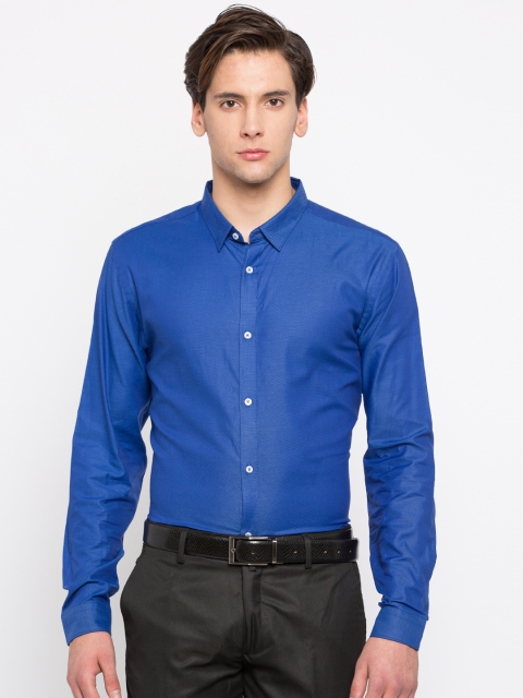 

Jack & Jones Men Blue Regular Fit Solid Formal Shirt