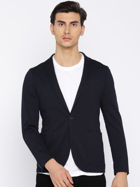 

Jack & Jones Navy Single-Breasted Casual Blazer, Navy blue