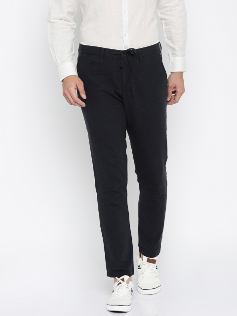 

Jack & Jones Men Navy Slim Fit Trousers, Navy blue