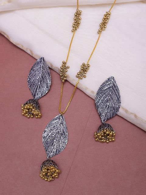 

DIVA WALK Silver-Plated Gold-Toned Jewellery Set