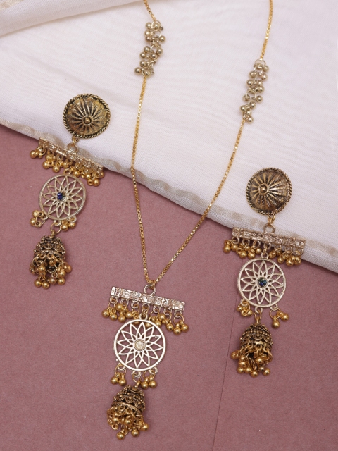 

DIVA WALK Gold-Plated Beaded Tribal Jewellery Set