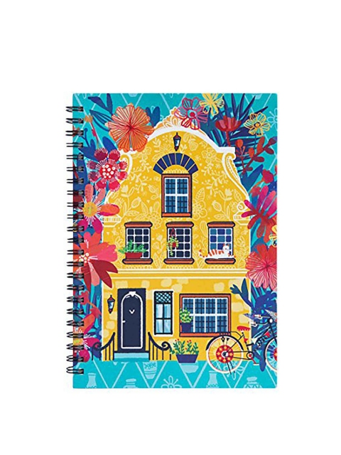 

Chumbak Yellow & Blue Printed Spiral Note book