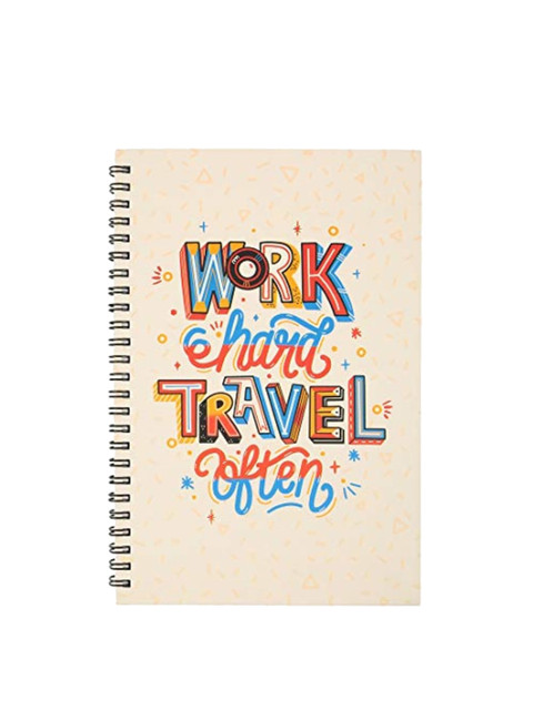 

Chumbak Pink & Blue Printed Spiral Note book