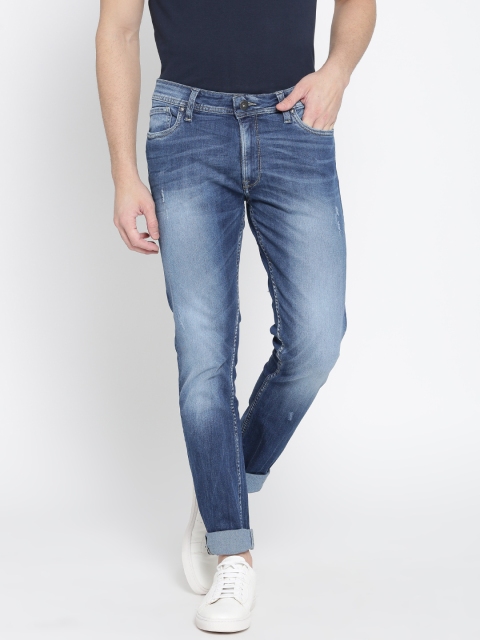 

Jack & Jones Men Blue Skinny Fit Low Distress Stretchable Jeans
