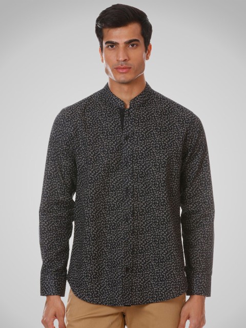 

SHIRT THEORY Men Black Comfort Floral Printed Casual Shirt